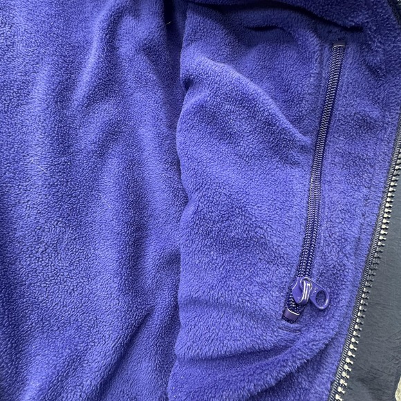 Vintage Columbia Jacket Womens Medium Blue Fleece Lined Zip Windbreaker 90s - Picture 6 of 13